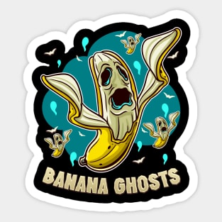 Banana Ghosts Cute Halloween Lazy Costume Funny Sticker